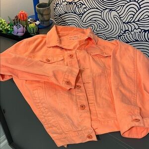 Fashion Nova Peach/Orange Jean Jacket